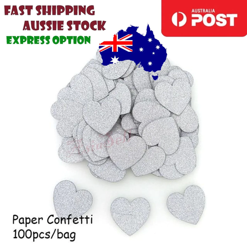 100pcs Cardboard Confetti Star Circle Heart Baby Shower Birthday Wedding Party - Picture 26 of 44
