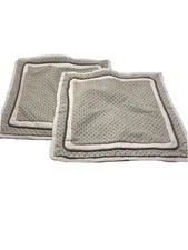 Arabella Set Of 2 Textured Pillow Shams Square Tan Beige Turquoise Textured Feel