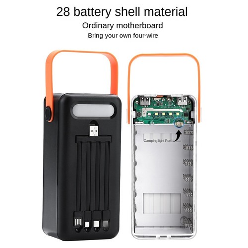 DIY 28 x 18650 USB 10W 22.5W Battery Storage Box Fast Charging Power Bank Case - Photo 8 sur 24
