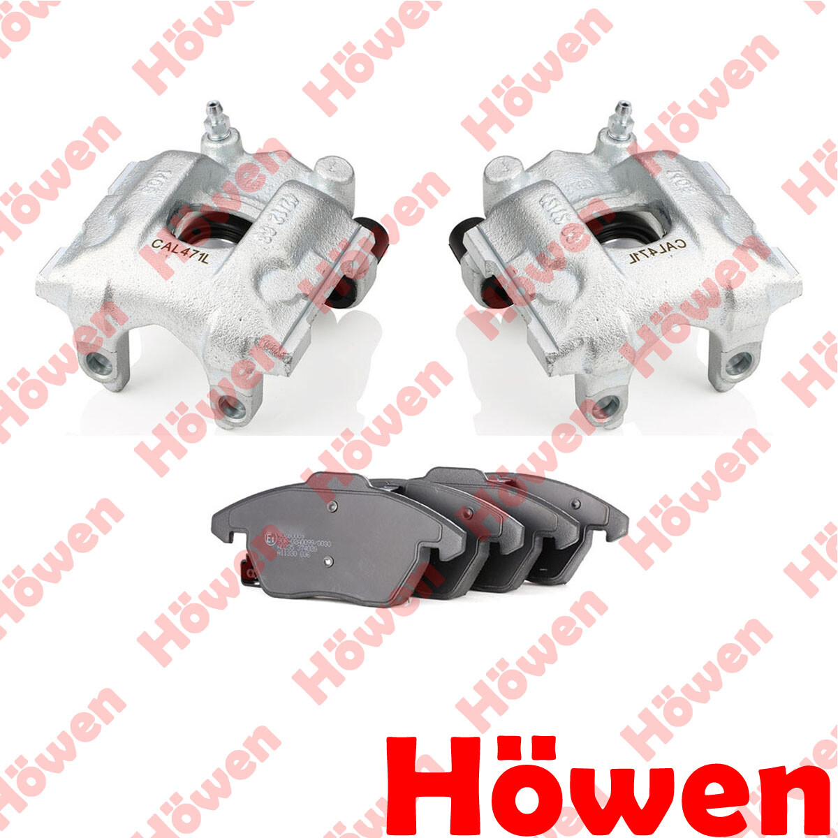Fits BMW X5 3.0 3.0 D 4.4 Brand New Brake Calipers + Pads Rear Howen