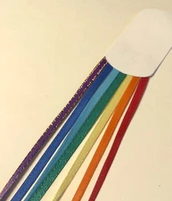 4 RAINBOW  Bookmark 7 ribbons 1/8”X12” Long  Bible Study Journal Book Share GIFT