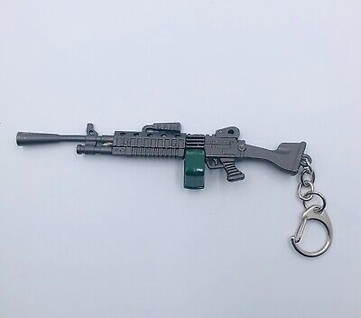 キーホルダー・キーリング LMR Mini Channon Keyring GRAY LMG Keyring Gun Weapon Model Metal Keychain Mini Key Ring