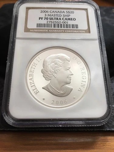 2006 Canada Ketch/3 Masted Ship Holographic $20 NGC PF70 Ultra Cameo