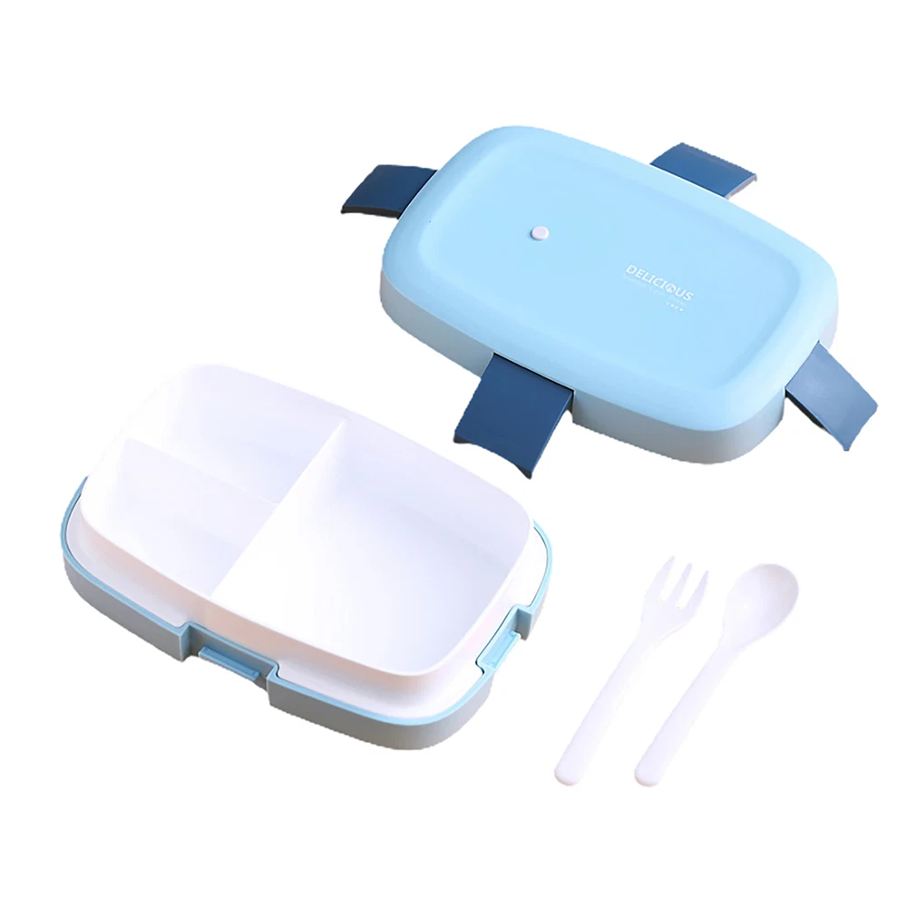 Large Reusable Bento Lunch Box with Lidded Compartments and Separators