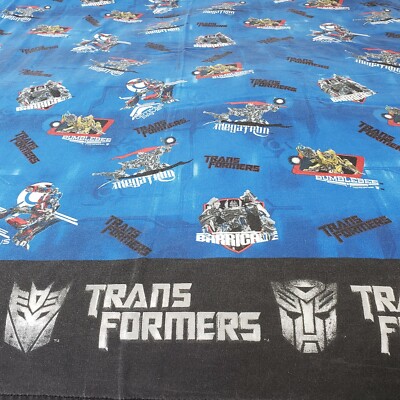 Hasbro Transformers Twin Flat Bed Sheet 2007 Dark Blue Optimius