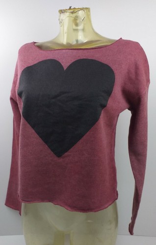 100% Authentic Topshop " Big Black Heart" Ladies Square Style Jumper. UK6. NWD - Picture 3 of 12