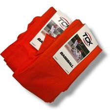 TCK Baseball Socks Orange Size Large New 2 Pair