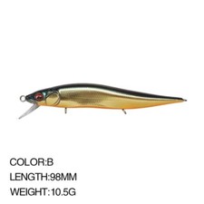 3 KO megabass jerkbait fishing lure vision 95. Custom Designs. (Shiner Shad)