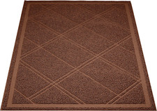 Less-Mess Cat Litter Box Mat w/ Soft Step-able Surface, Unscented, Brown-24"x35"