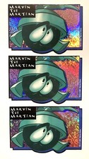 Looney Tunes Marvin the Martian Stickers Lot of 3 Extreme Expressions 2001 Vtg