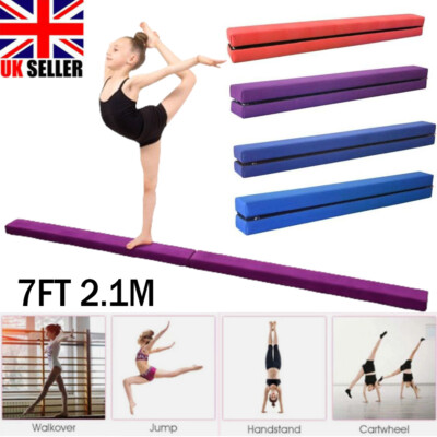 7FT Gymnastics Folding Balance Beam Kids Adult Home Gym