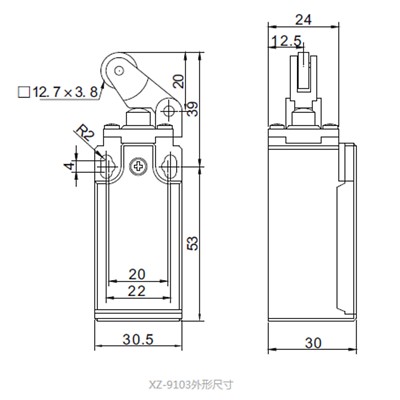 XZ-9103 10(4)A/250VAC NO+NC Miniature Limit Switch SPDT Roller