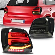 COPPIA FANALI POSTERIORI SMOKE LED DINAMICHE PER VW POLO 6R 6C 09-17 FARI NEW