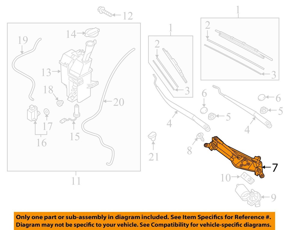 2019 Hyundai Tucson Windshield Wiper Transmission OEM 95K Miles