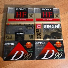 Lot of Sony TDK Maxell Blank Cassette Tape