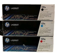 3 Lot Genuine OEM HP LaserJet Pro Cartridge MFP M276 131A CF210A, CF211A, CF213A