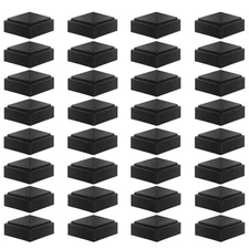 2x2 Fence Post Black Plastic Caps for Metal, Plastic,Vinyl or Wood (Pack of 32)
