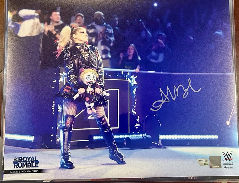 Alexa Bliss WWE 2025 Royal Rumble Autographed 16x20 Photo