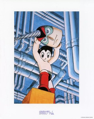 Astro Boy Paper Card Inch Card faceless robot size 8''x10'' collectible