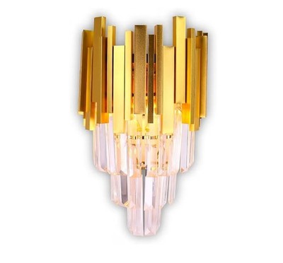 Gold Kristall Wandleuchter Wandleuchte Lampe Kronleuchter 3 Etagen Modern Luxuriös NEU