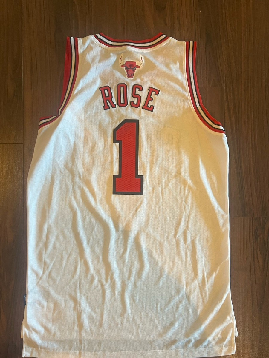 Adidas Chicago Bulls Authentic Rose Rev 30 Style Jersey White 2011