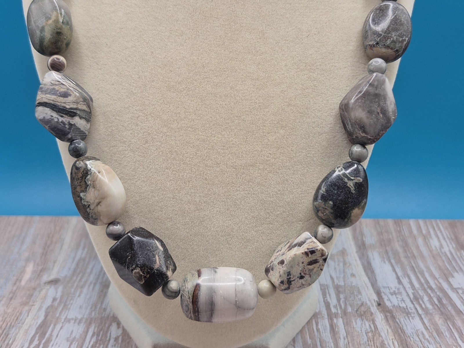 Signed Jay King DTR Statement Chunky Natural Jasp… - image 2