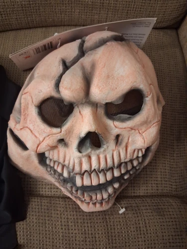 Pumpkin Time Halloween Mask "Stone Face" & Glow In Dark Goblin/Vampire Mask