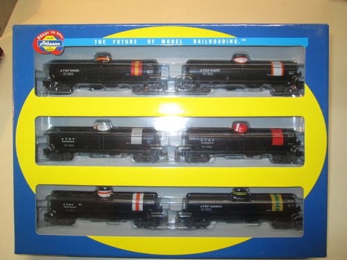 Paquete de 6 vagones cisterna domo único HO Athearn 73207 Santa Fe | Condition: Used