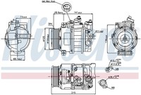 1X Nissens 89520 Kompressor Klimaanlage FüR Mercedes-Benz