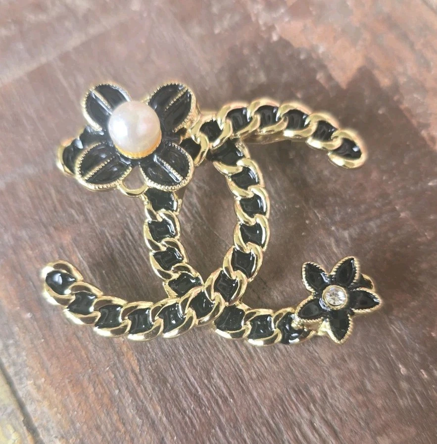 CHANEL Black Fashion Brooches for sale | eBay