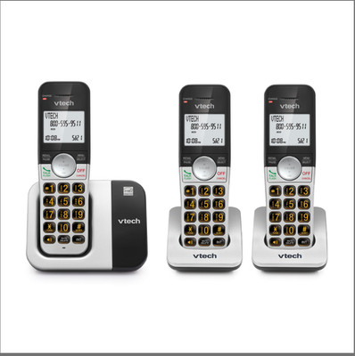VTech VG231-3 Cordless Phone 3 Handset DECT 6.0 Caller ID Big Buttons Speaker