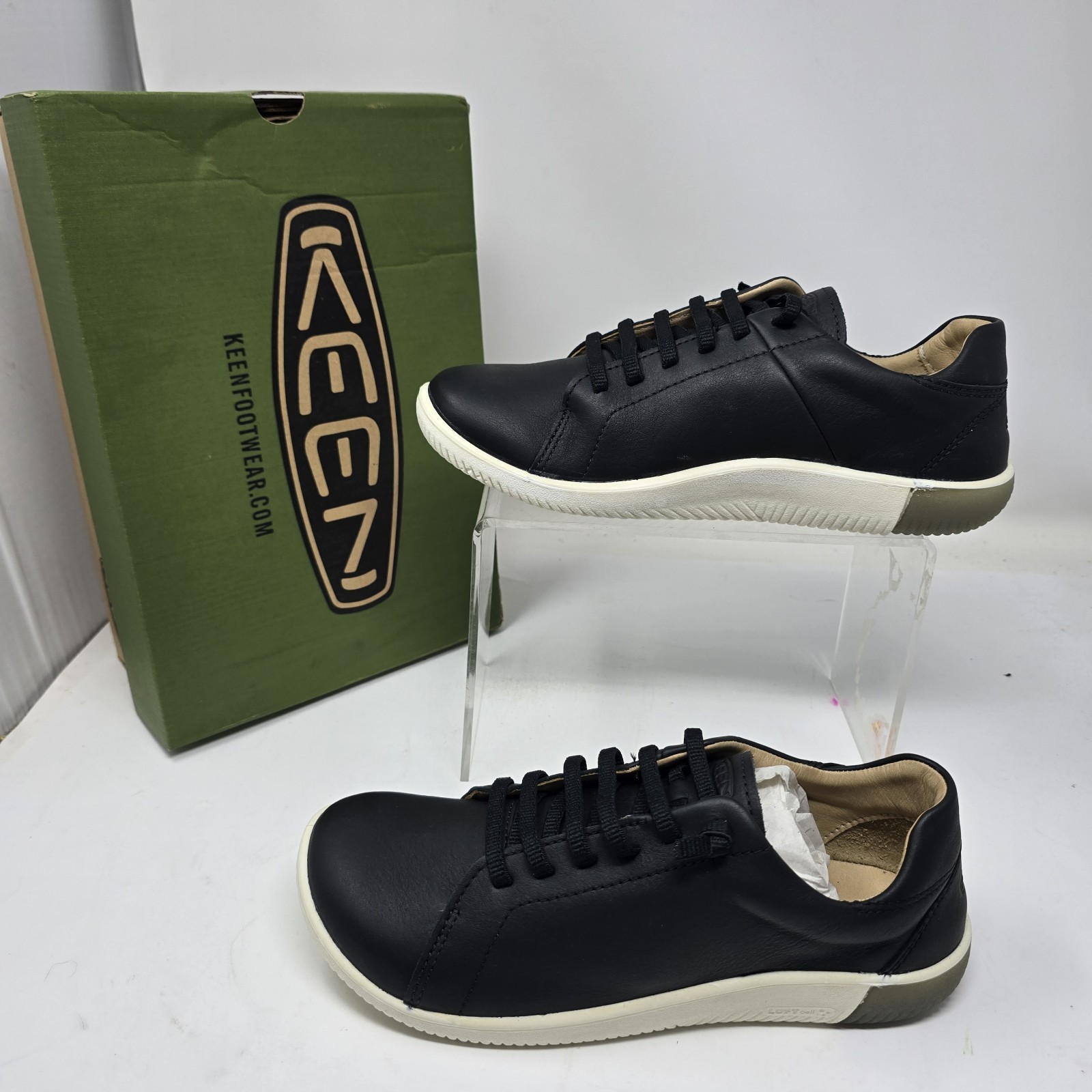 Sneakers basse Keen KNX in pelle con pizzo da donna 8 5 nero bianco 1028355
