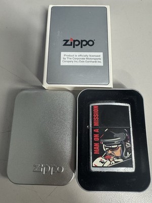 ZIPPO 1998 MAN ON A MISSION BRUSHED CHROME LIGHTER SEALED IN BOX 75