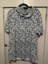 G Fore RARE Botanical Floral Print Golf Polo Shirt Large