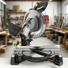 10" Compound Miter Saw 0-45 Single Bevel 15Amp 5000RPM Corded Electric Saw US