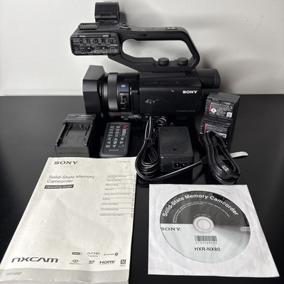 Sony HXR-NX80 4K NXCAM Camcorder (10H) w/ 512GB SD | Remote | Manual | 2 OEM  s