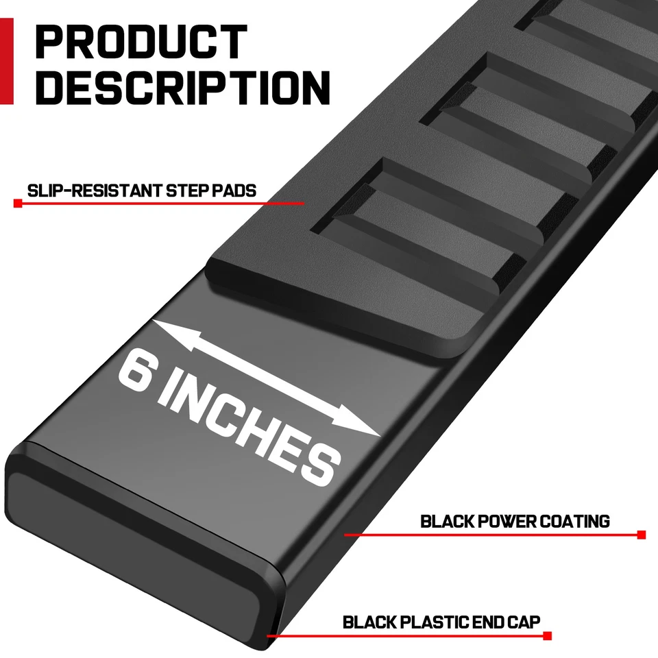 For 1999-2016 Ford F250 F350 Super Duty Crew Cab 6" Bar Side Step Running Board - Image 3 of 4