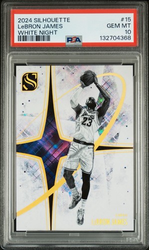LeBron James #15 2024 Panini Silhouette White Night card