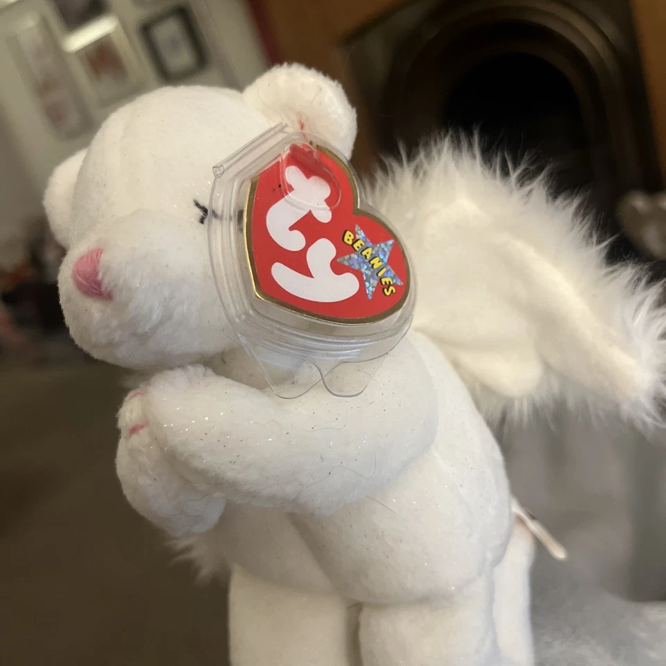 BNWT Retired Ty Beanie Baby Plush the White Angel Praying Bear Tagged Retired - Image 2 of 4