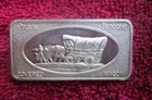 Patrick Mint Priaire Schooner Covered Wagon 1 Ounce Silver Bar Uncirculated