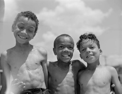 Anacostia DC Frederick Douglass housing project Three youngsters Old Photo 1