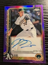 2025 Topps Chrome JT Ginn Rookie Auto Purple Refractor /250 #RA-JTG - Athletics