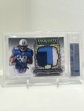 2008 UD Exquisite Collection Chris Johnson Silver /75 RPA RC Patch Auto BGS 9