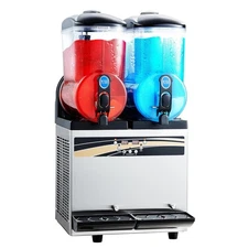 Uimoso Commercial Slushy Machine 15Lx2 Tank Margarita Smoothie Cold Frozen Drink