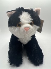 Aurora World Plush - Mini Flopsie - MAYNARD the Black White Cat 8 inch - New