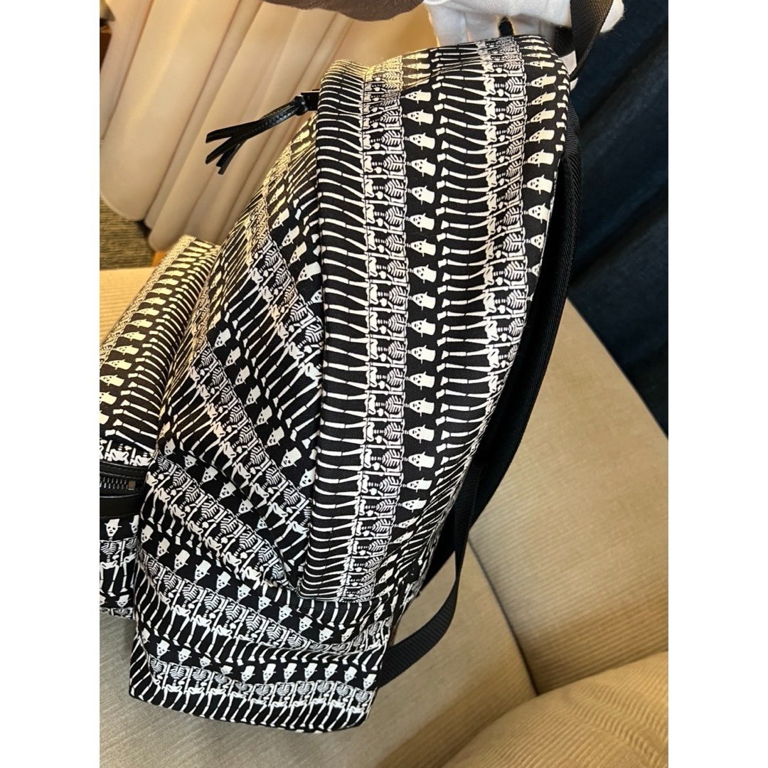 Authentic SAINT LAURENT Skull Pattern Canvas Back… - image 4