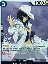 Ms. All Sunday OP01-079 Romance Dawn Pre Errata/1st Edition Foil One Piece Card