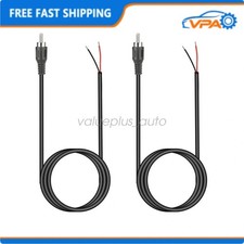 2Pack RCA Male Plug to Bare Wire Audio Speaker Subwoofer HDTV Cable Cord