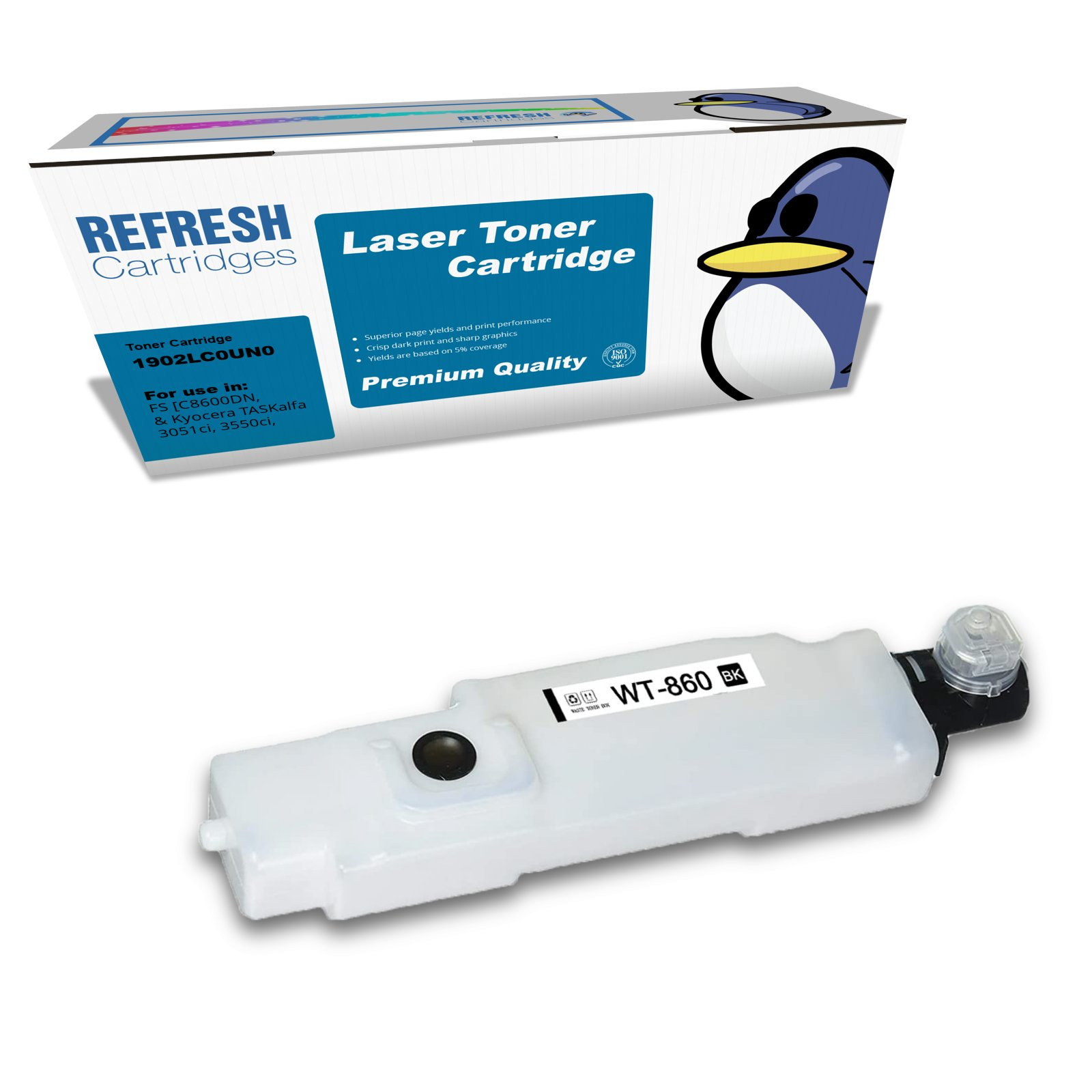 Refresh Cartridges Maintenance WT-860 Toner Compatible With Kyocera Printers