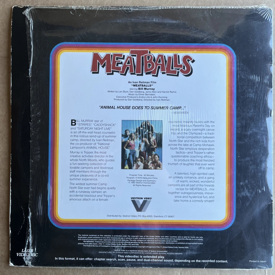 Meatballs Laserdisc Bill Murray - Image 2 of 2